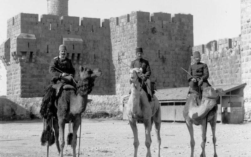 Turkish officers outside Jaffa gate, Jerusalem, late 19th century