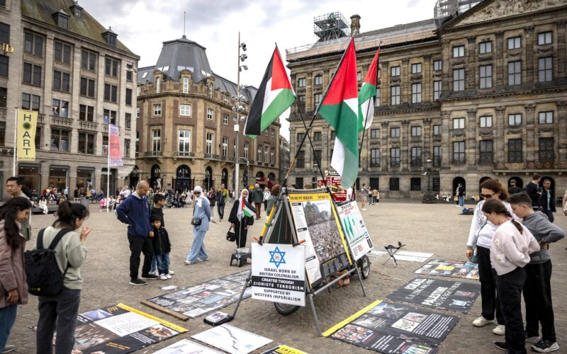 Pro-palestinian display in Amsterdam, Holland