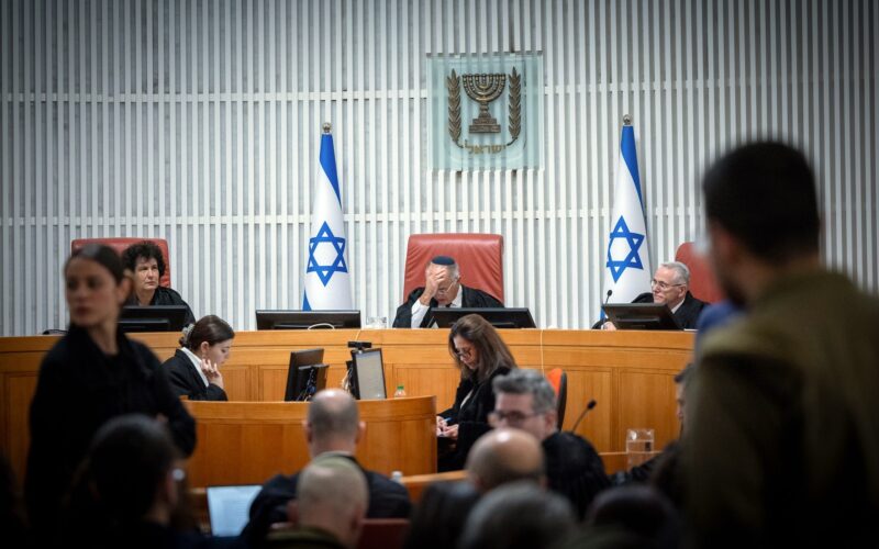 Supreme court justice Noam Sohlberg arrives for a court hearing