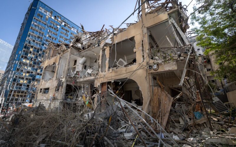 A ballistic missile fired from Iran hit and caused damage in Ramat Gan