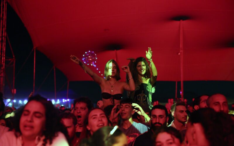 People enjoy the InDNegev Festival